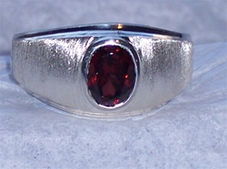 Silver Gents Onyx Ring